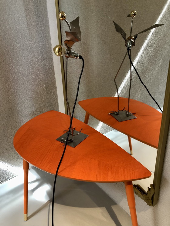 Image 1 of Vintage tafellamp goud Vogel van Stubenrauch 2 stuks