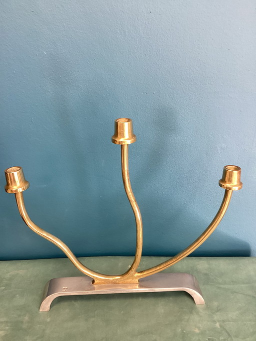 Candelabro David Marshall. Bellissimo design sinuoso. Marchio impresso.