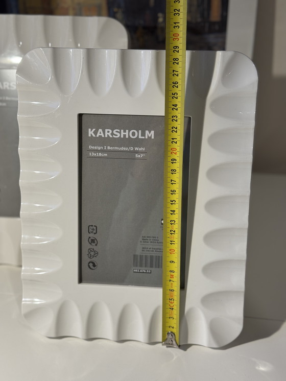 Image 1 of Conjunto de marcos de fotos IKEA Karsholm de plástico blanco, diseño de los años 2000
