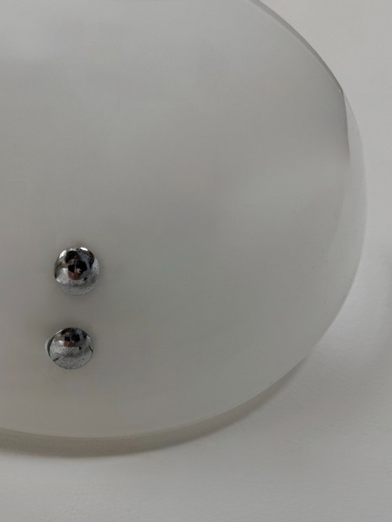 Image 1 of Applique vintage, vetro opalino e cromo, Francia, 1970