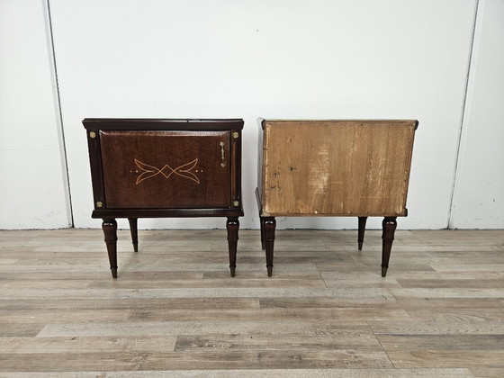 Coppia di comodini in rovere anni '60 con piani in vetro – Wood (photo 4 of 17)