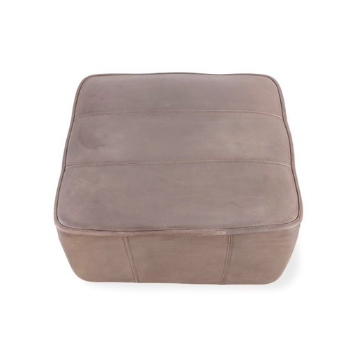 2 originele Mid Century de Sede Ottoman krukjes, buffelleer, bruin
