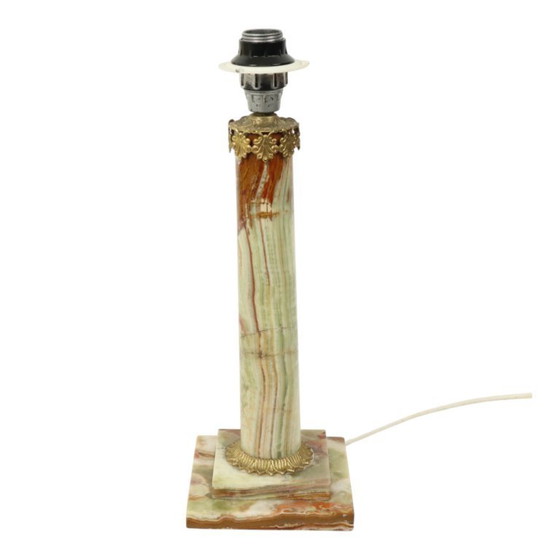 Image 1 of Lampe colonne classique en marbre onyx