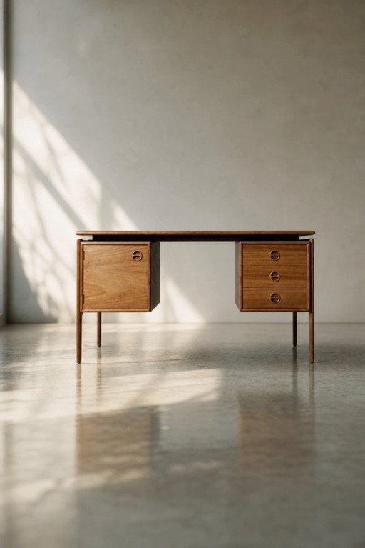Vintage Mid-Century Danish Modern Teak Desk by Arne Vodder for GV Møbler, 1960s – bureau, Wood