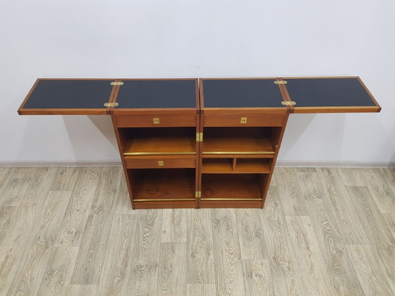Desserte en teck de Reno Wahl Iversen pour Dyrlund, Danemark, années 1960 – Brass (photo 23 of 25)
