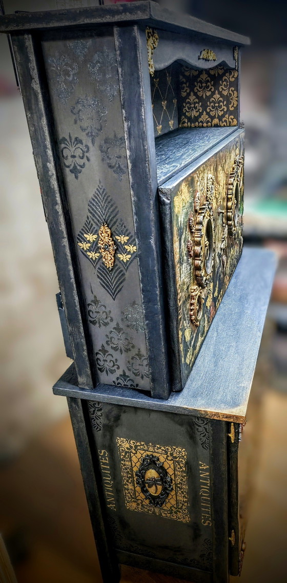 Image 1 of Mobile bar-credenza in stile retrò