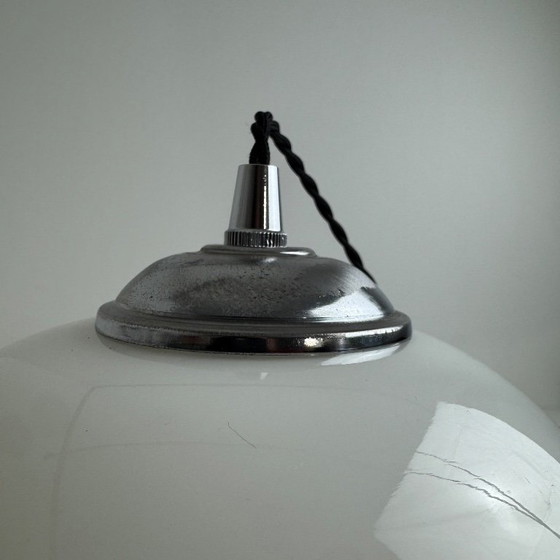 Vecchia Lampada a Sospensione Ovoide Vintage 1970 – Lampade a sospensione, Glass (photo 5 of 11)