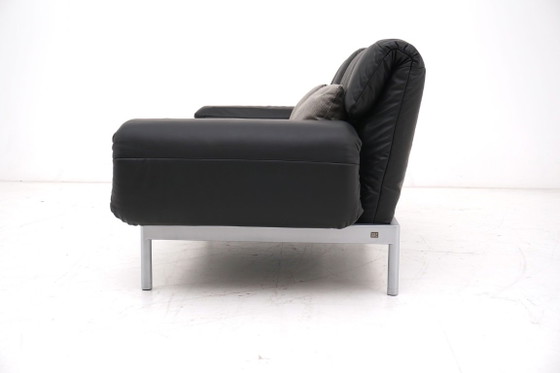 Divano letto in pelle nera, Rolf Benz, Divani letto, Metallo, Nero, Modern (foto 12 di 15)