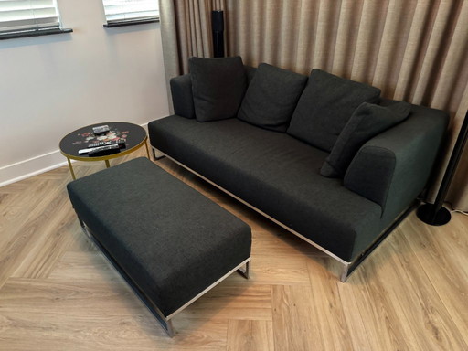 Sofá de 2 plazas Solo de B&B Italia con otomana a juego