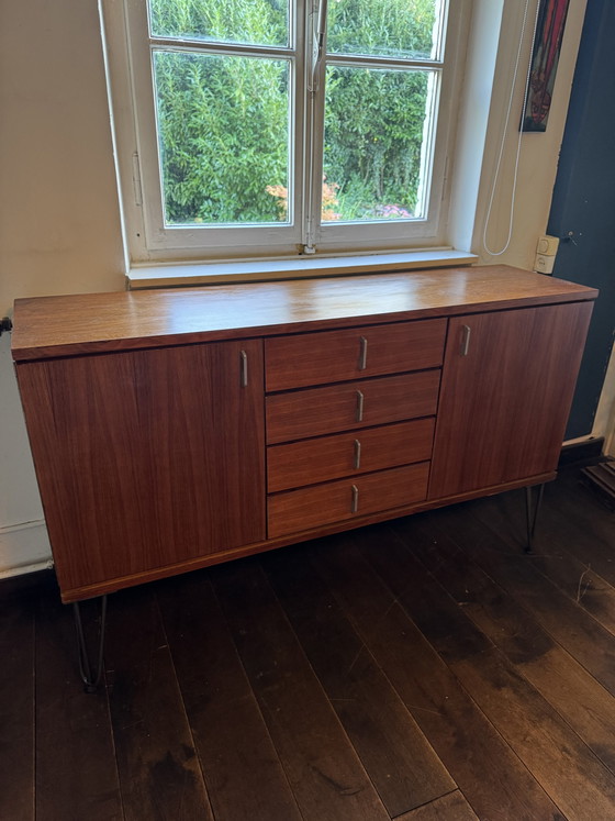 Vintage Teak Dressoir – Meubels, Metal, Textile (photo 5 of 7)