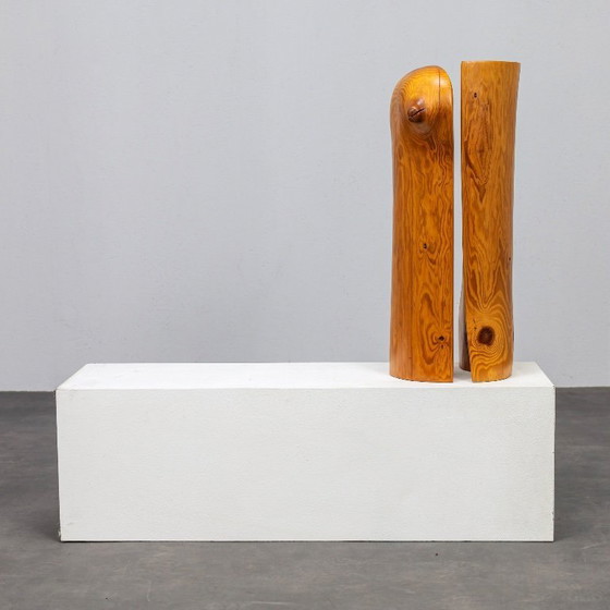 Image 1 of Pair of Pinewood Sculptures by Ineke van Zuuren, 1970s