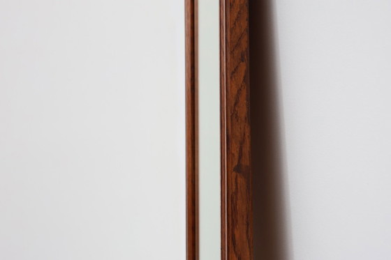 Image 1 of French art deco mirror with carved oak frame, ca. 1930s