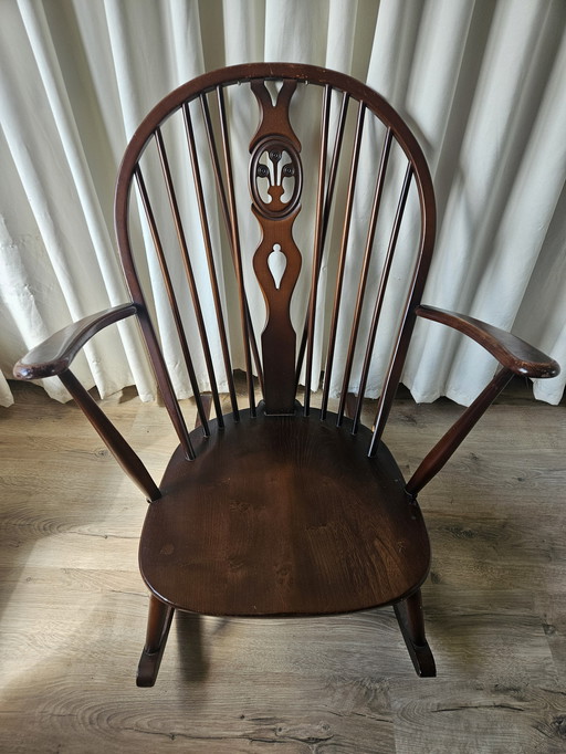 Ercol rocking chair Fleur des Lys vintage