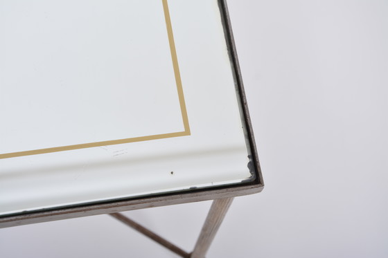 Image 1 of Hollywood Regency Brass and Glass Nesting Tables in the Style of Maison Jansen, Set of 3