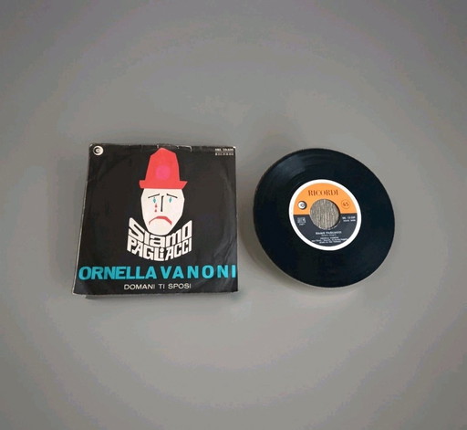 Ornella Vanoni Pagliacci 45 rpm vinyl record - year 1964