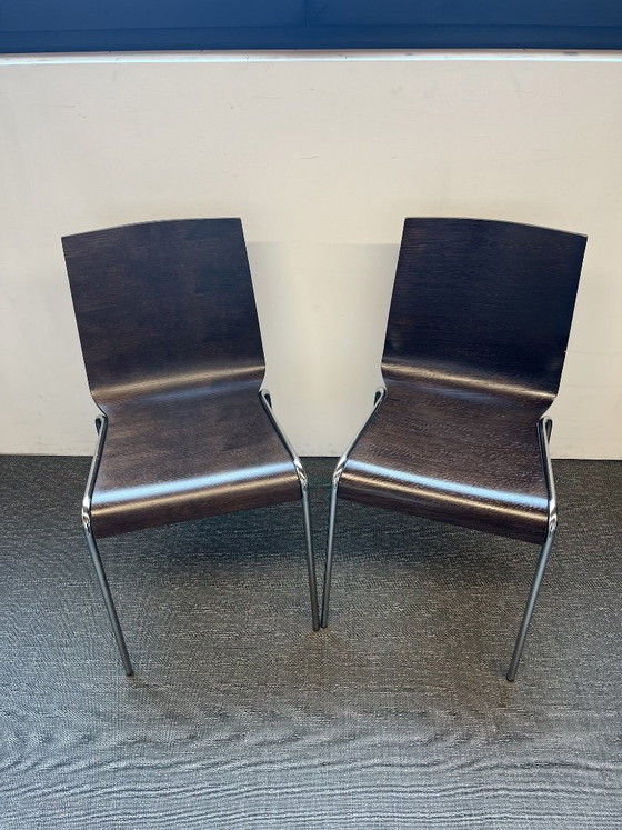 Image 1 of Set aus 6 Calligaris-Stühlen aus gebogenem Holz
