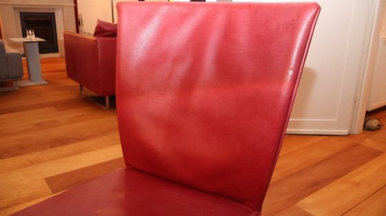 Image 1 of 6 sedie da pranzo Montis Spica, pelle, colore ciliegia Gaucho