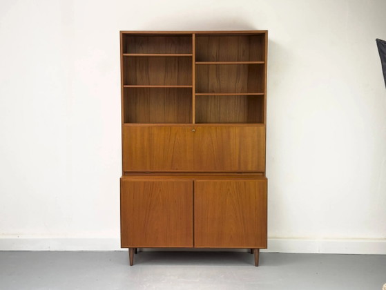 Libreria vintage in teak con scrivania di Omann Jun, anni '60 – Librerie, Scandinavian (photo 18 of 31)