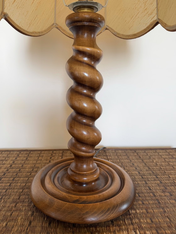 Image 1 of Lámpara de madera retorcida de los años 60