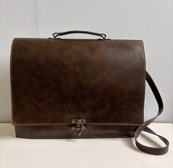 Image 1 of Borsa da lavoro in pelle vintage in ottime condizioni