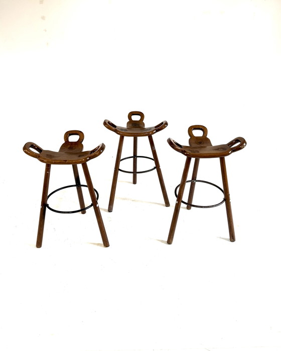 Image 1 of 3 sgabelli da bar vintage 'Marbella', Conoform anni '60