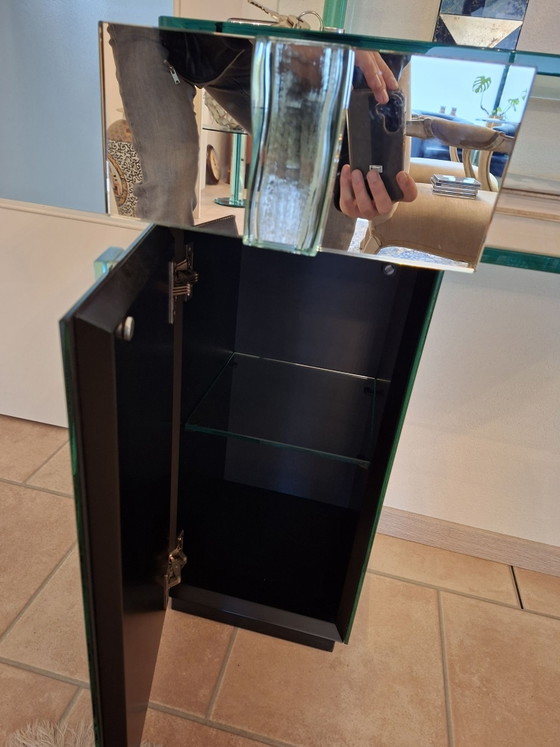 Glaskonsole / Kommode von Gallotti & Radice, Konsolen, Metall, Schwarz (Foto 4 von 6)