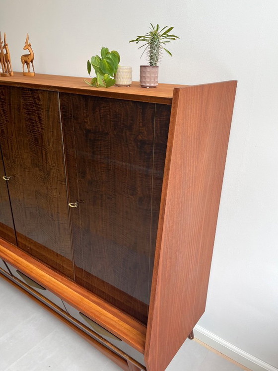 Image 1 of Buffet haut vintage en teck et palissandre, années 1960, design danois