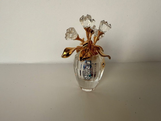 Image 1 of Vaso in miniatura Swarovski con fiori