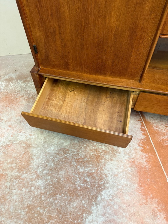 Solid oak design Sideboard attributed to Charles Ramos, vintage from the 60s, Wood, Black (photo 11 of 15)