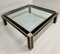 Square Coffee Table in Black Lacquer, Brass and Glass attributed to Pierre Cardin, France, 1970s (photo 6 of 9)