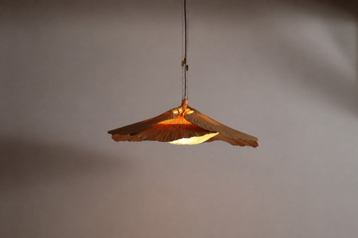 Uchiwa Hana II kroonluchter van Ingo Maurer voor Design M, jaren 70.