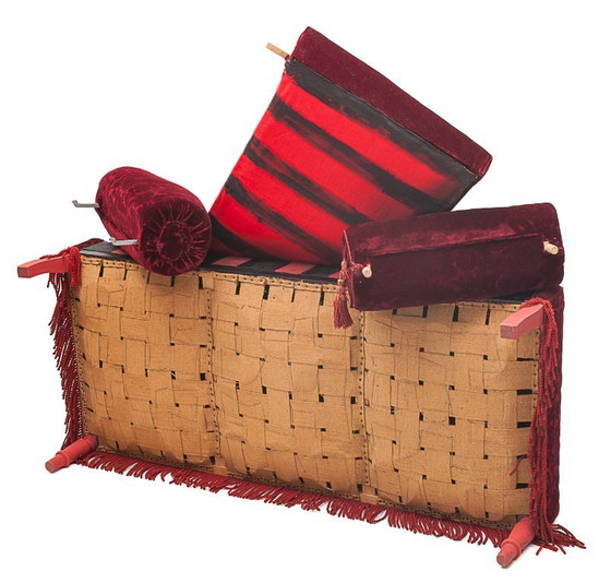 Image 1 of Sofá alsaciano rojo