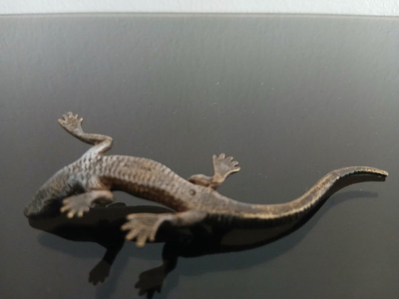 Image 1 of Franz Xavier Bergmann (1861-19360), bronzen salamander