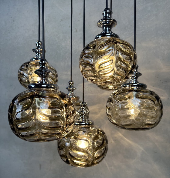 Image 1 of Vintage cascade hanglamp - Oberglas Austria