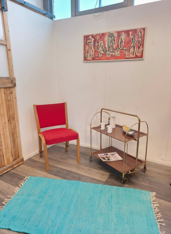 Image 1 of Mesa de comedor de los años 60, carrito auxiliar, fabricante Gerlinol