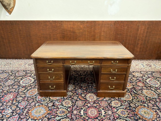Scrivania inglese classica con sedia da ufficio – Scrivanie, Leather, Wood (photo 4 of 22)