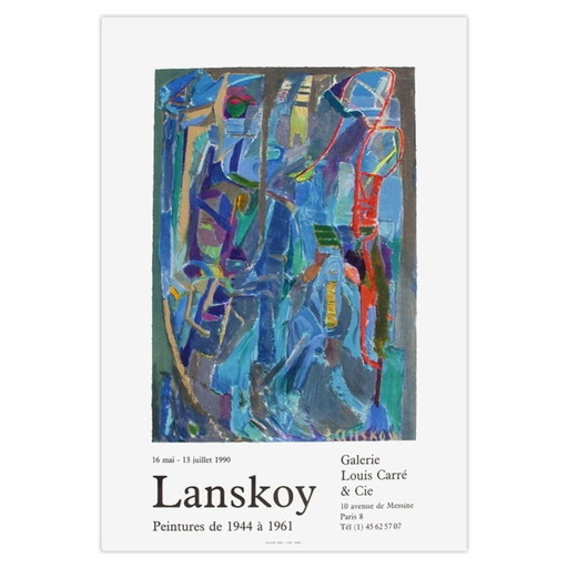 André LANSKOY Expo - Galerie Louis Carré Plakat 1990