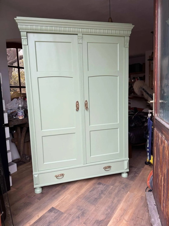 Armoire Ancienne à Deux Portes Peinte – De Hongrie – Bois, Rustic (photo 2 of 8)