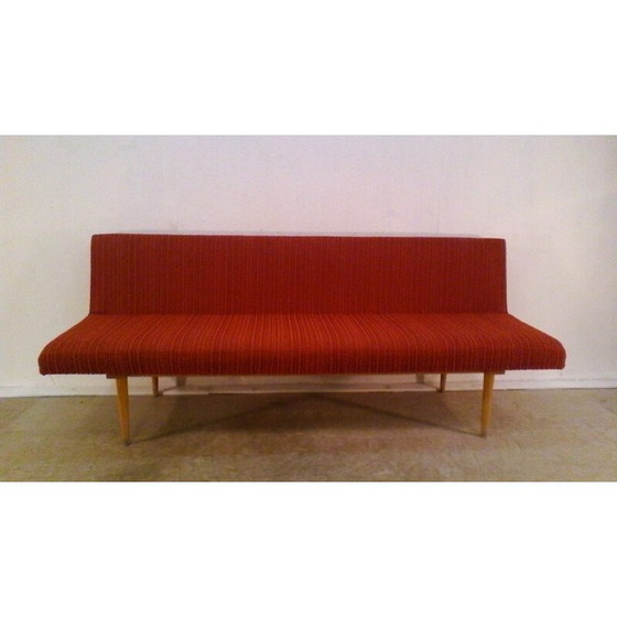 Image 1 of Vintage wooden 3-seater sofa by Miroslav Navrátil - 1960s