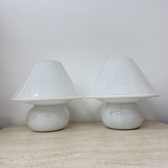 Image 1 of Limburg Glashütte Glass Table Lamp Mushroom, 1970's