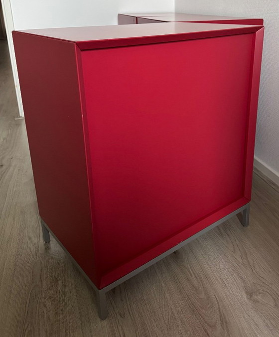 Pastoe Vision 90 - Credenza Originale Rossa a 3 Moduli – Credenze, Metal (photo 2 of 10)