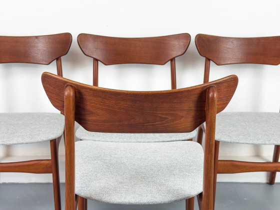Image 1 of Sillas de comedor danesas de teca de Schionning & Elgaard, década de 1960, juego de 4