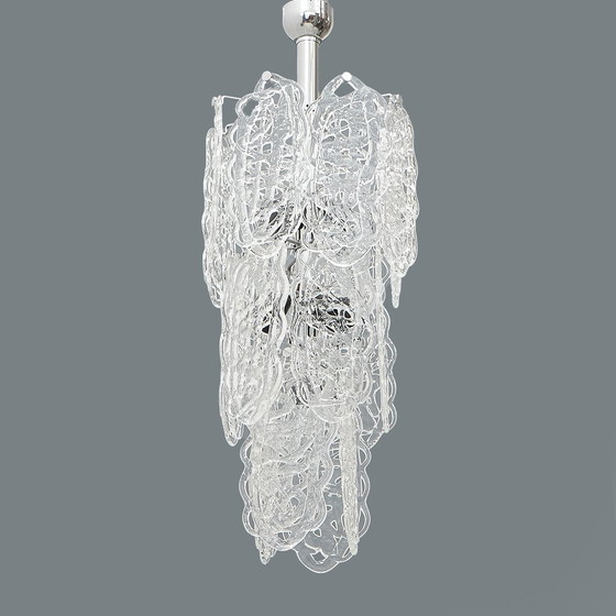 Image 1 of Kroonluchter "Ragnatela" met Murano glaselementen, 1970