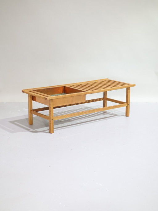 Banc avec jardinière Yngve Ekström vintage suédois