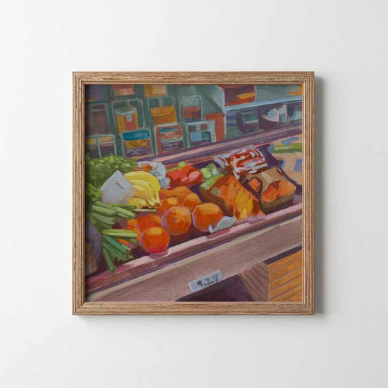 Image 1 of Het dagelijks leven, hedendaags impressionisme in miniatuur, 20x20 cm; Sandra Kolondam