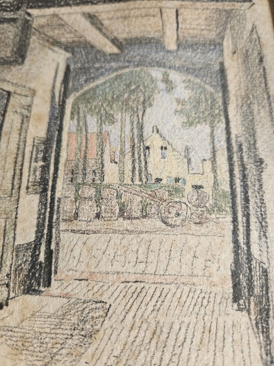 Amédée Ernest Lynen, Objets d'art, Verre, Papier, Beige (photo 4 sur 8)