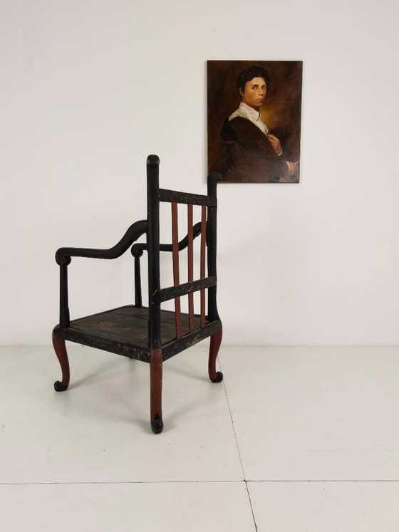 Chinoiserie English Armchair Circa 1900 – Wood (photo 6 of 6)