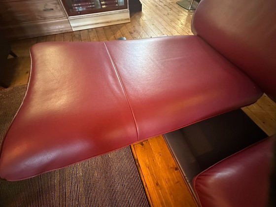 De Sede design sofa DS 140, De Sede DS140, 2 seaters, Leather, Metal, Red, Modern (photo 10 of 15)