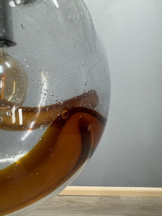 Mazzega Murano Glas-Pendelleuchte, Pendelleuchten, Metall, Orange (Foto 23 von 30)