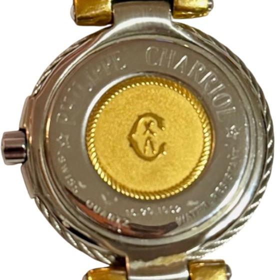 Image 1 of Orologio da polso unisex Philippe Charriol "Celtic Calendar" - Madreperla blu / Montre Charriol Phase lunaire Vintage